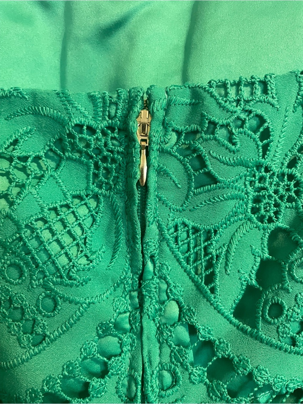 Lilly Pulitzer Kelly Green Dress NWT 16 Lace Cut Out - Picture 6 of 8